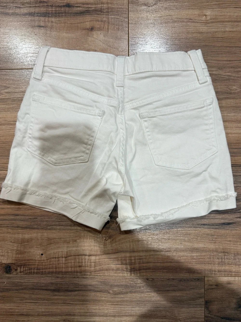 Old Navy White Frayed Hem Denim Shorts